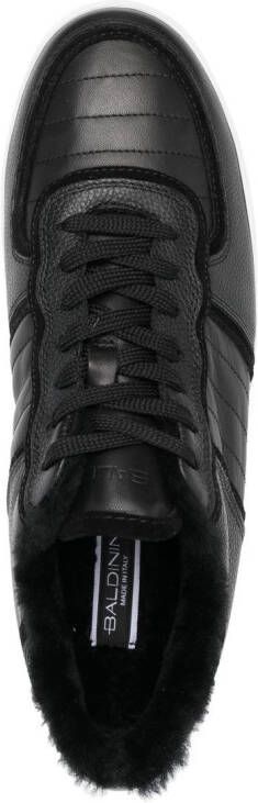 Baldinini fur-lined low-top sneakers Black