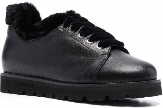 Baldinini fur-lined sneakers Black