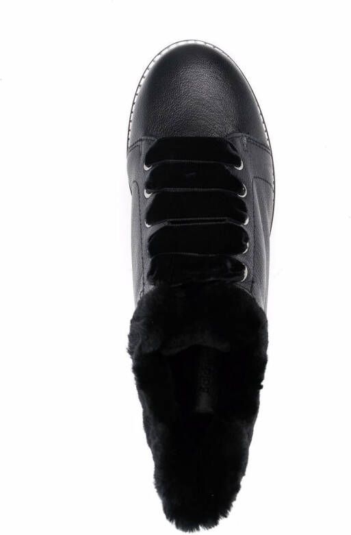 Baldinini fur-lined sneakers Black