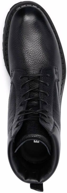 Baldinini lace-up leather booties Black