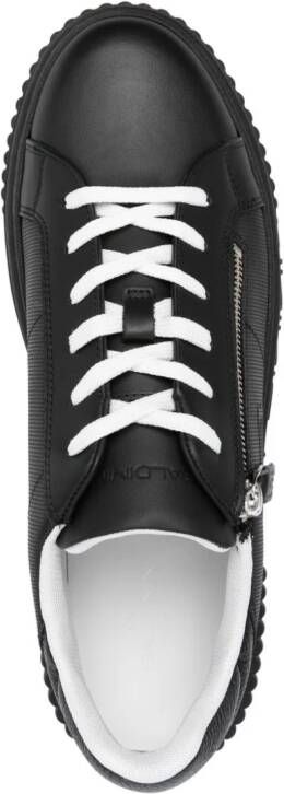Baldinini logo-embossed low-top leather sneakers Black