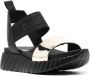 Baldinini logo-tape flatform sandals Black - Thumbnail 2