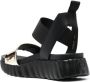 Baldinini logo-tape flatform sandals Black - Thumbnail 3