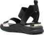 Baldinini metallic-strap detail sandals Black - Thumbnail 3