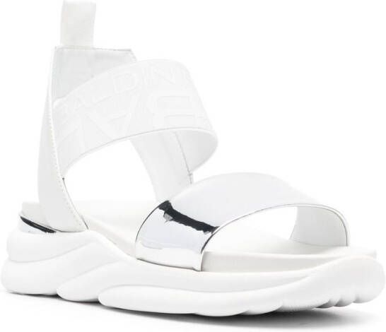 Baldinini metallic-strap detail sandals White