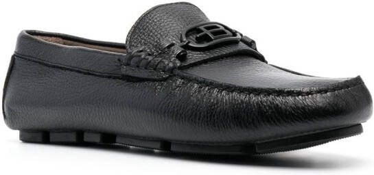 Baldinini round-toe leather loafers Black