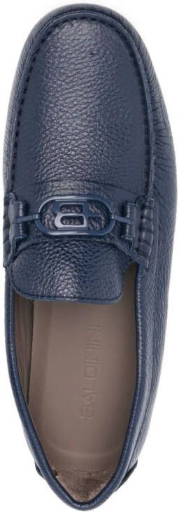Baldinini round-toe leather loafers Blue