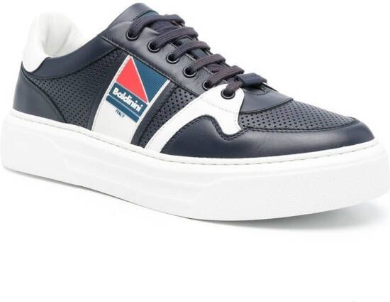 Baldinini side logo-print low-top sneakers Blue