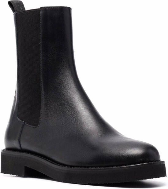 Baldinini slip-on leather boots Black