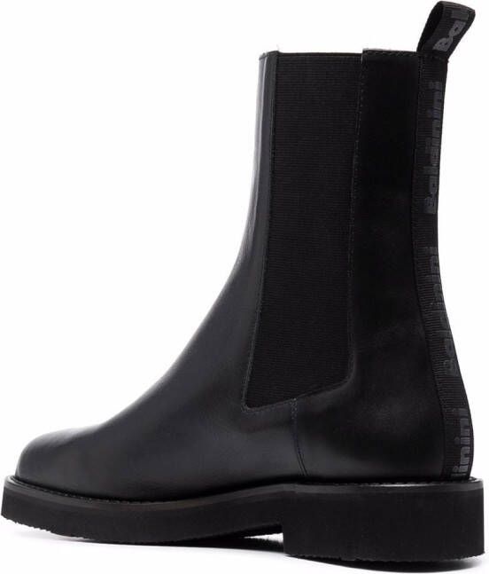 Baldinini slip-on leather boots Black