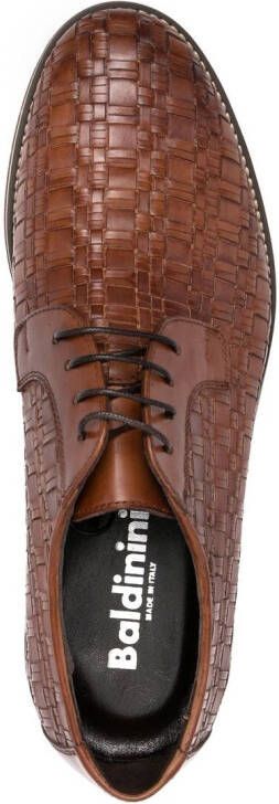 Baldinini woven leather Derby shoes Brown