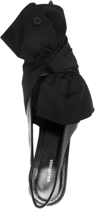 Balenciaga 40mm bow leather pumps Black