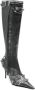 Balenciaga 90mm Cagole leather boots Grey - Thumbnail 2