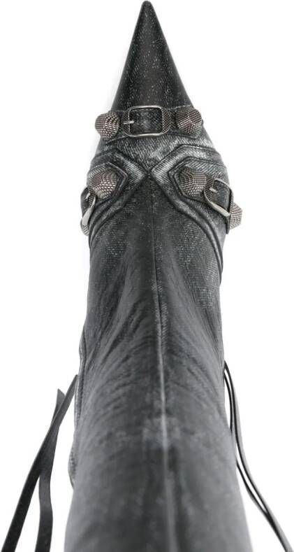Balenciaga 90mm Cagole leather boots Grey