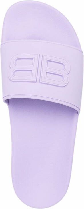Balenciaga BB logo slides Purple