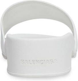 Balenciaga BB rubber slides White