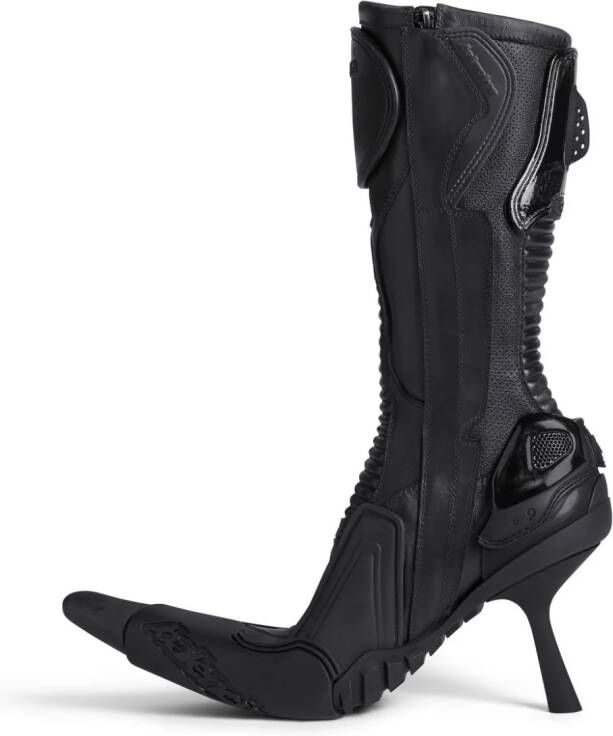 Balenciaga Biker 90mm leather boots Black