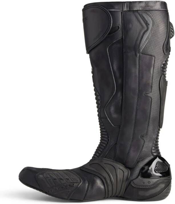 Balenciaga Biker leather boots Black