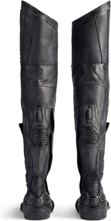 Balenciaga Biker over-the-knee boots Black