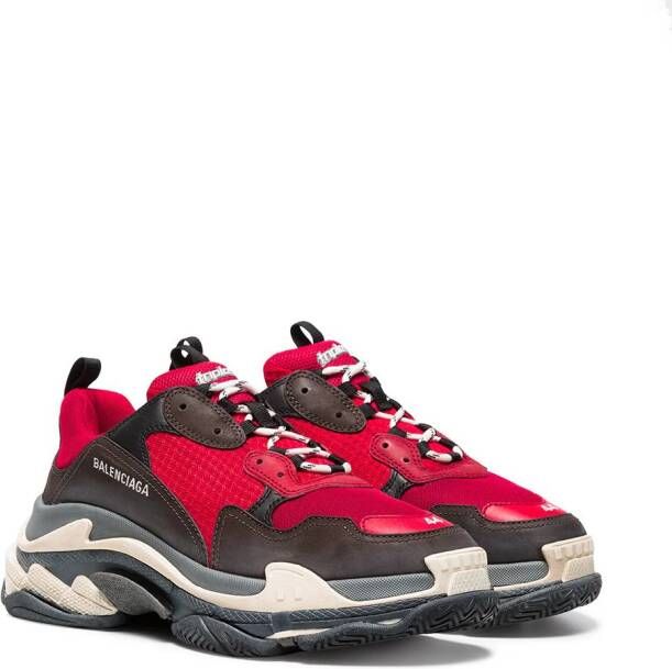 Balenciaga Black and red Triple S Sneakers