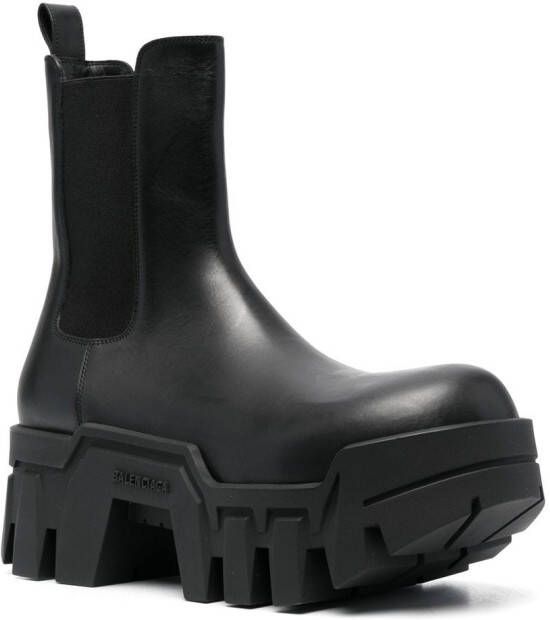 Balenciaga Bulldozer platform Chelsea boots Black