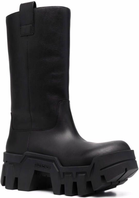 Balenciaga Bulldozer leather boots Black