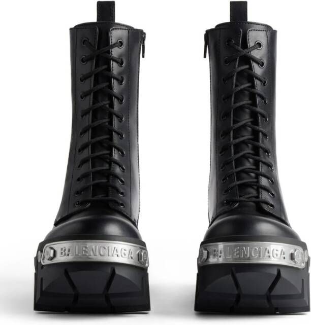 Balenciaga Bulldozer platform lace-up boots Black