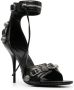 Balenciaga Cagole 110mm leather sandals Black - Thumbnail 2