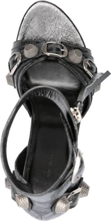 Balenciaga Cagole 110mm leather sandals Grey