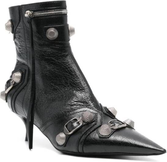 Balenciaga Cagole 55mm leather boots Black