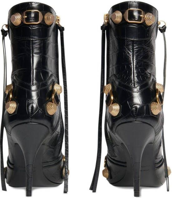 Balenciaga Cagole 90mm leather ankle boots Black