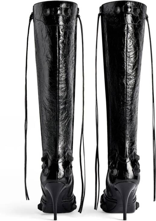 Balenciaga Cagole 90mm leather boots Black