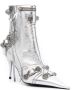 Balenciaga Cagole 90mm metallic ankle boots Silver - Thumbnail 2