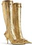 Balenciaga Cagole 90mm metallic-leather boots Gold - Thumbnail 2