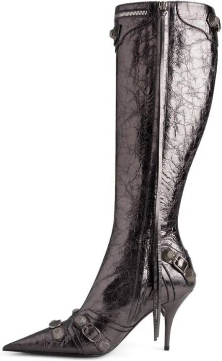 Balenciaga Cagole 90mm pointed-toe boots Grey