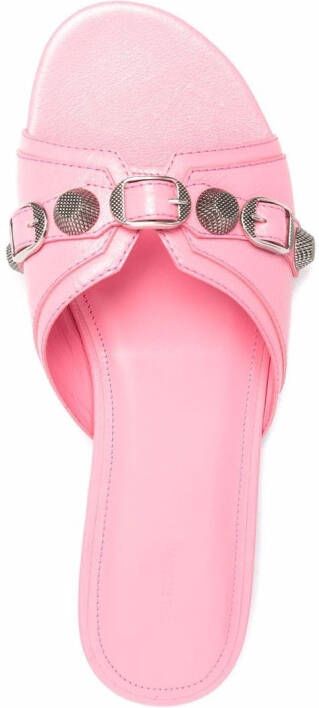 Balenciaga Cagole buckle-detail sandals Pink