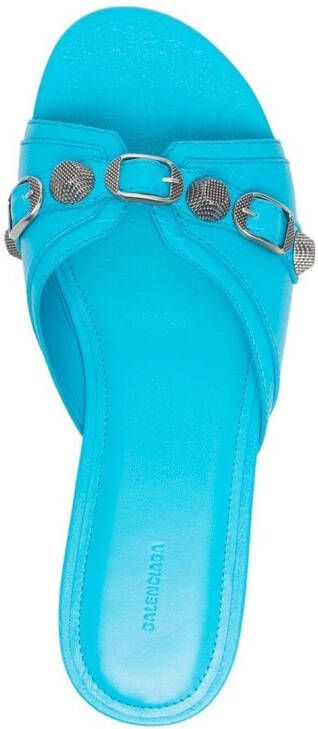 Balenciaga Cagole flat sandals Blue