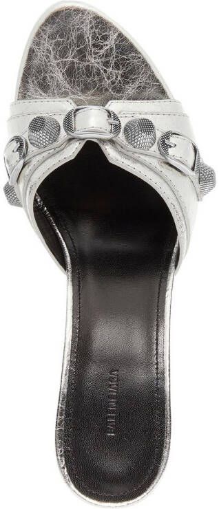Balenciaga Cagole heeled sandals Silver