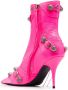 Balenciaga Cagole leather ankle boots Pink - Thumbnail 3