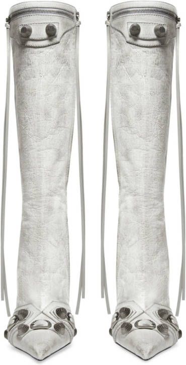 Balenciaga Cagole point-toe boots White