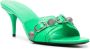 Balenciaga Cagole studded leather sandals Green - Thumbnail 2