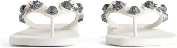 Balenciaga Cagole studded sandals White
