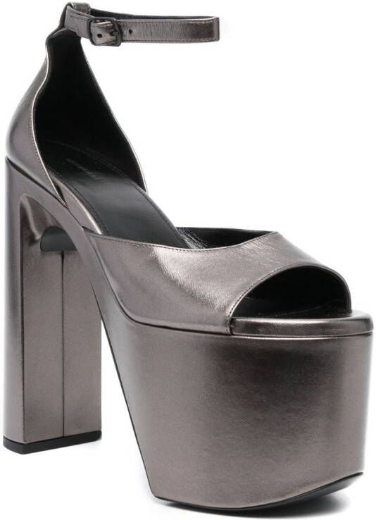 Balenciaga Camden 160mm leather sandals Grey