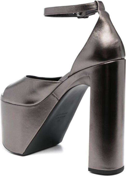 Balenciaga Camden 160mm leather sandals Grey