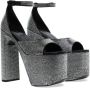Balenciaga Camden rhinestone-embellished 160 sandals Black - Thumbnail 2