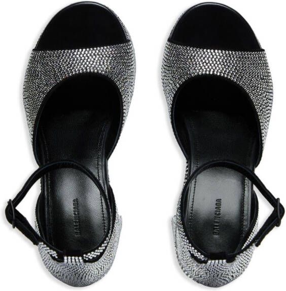 Balenciaga Camden rhinestone-embellished 160 sandals Black
