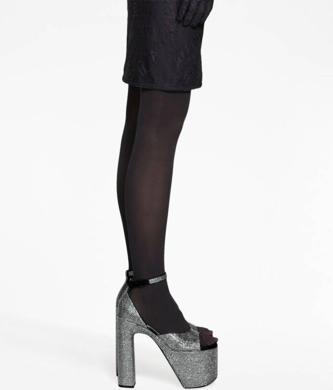 Balenciaga Camden rhinestone-embellished 160 sandals Black