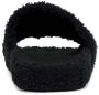 Balenciaga embroidered-logo furry slippers Black - Thumbnail 3
