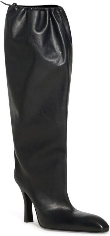 Balenciaga Falcon 105mm leather knee boots Black