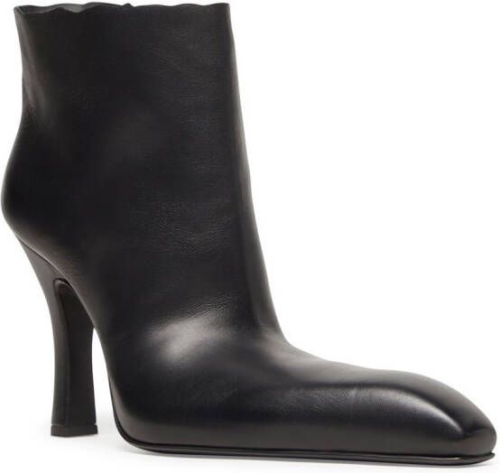 Balenciaga Falkon 105 leather ankle boots Black